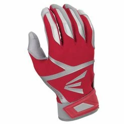 Flash Sale 🛒 Best reviews of ✔️ Easton Z7 VRS Hyperskin ⚾ ⚾ Baseball Batting Gloves - Grey / Red ✨ 🎉