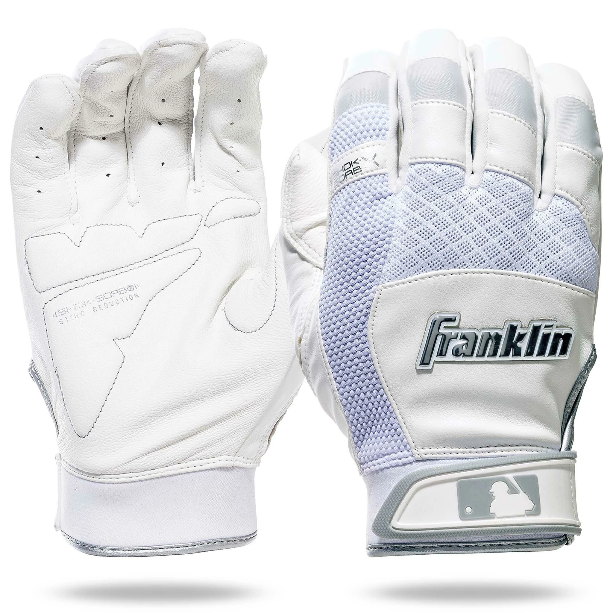 Brand new π₯ Buy π― Franklin Shok-Sorb X Youth βΎ βΎ Baseball Batting Gloves - White/Chrome π π 3 Brand new π₯ Buy π― Franklin Shok-Sorb X Youth βΎ βΎ Baseball Batting Gloves - White/Chrome π π
