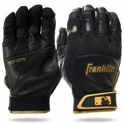 Coupon 🎉 Best Pirce 🎉 Franklin Shok-Sorb X ⚾ ⚾ Baseball Batting Gloves - Black/Gold 💯 😍