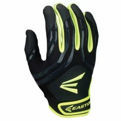 Discount 🧨 Cheapest 🥰 Easton HF3 Hyperskin 👩 Women's Fastpitch Batting Gloves - Black / Optic Yellow 👍 ❤️